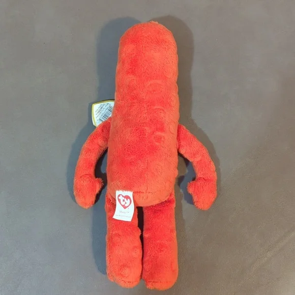 2011 Ty Beanie Babies Yo Gabba Gabba Muno Plush Red Cyclops  Hang And Tush Tags - Picture 6 of 10